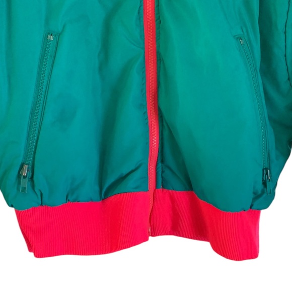 Vintage Columbia Retro Colorful Teal Pink Y2K Ski Jacket Women’s Size Large - Picture 8 of 10